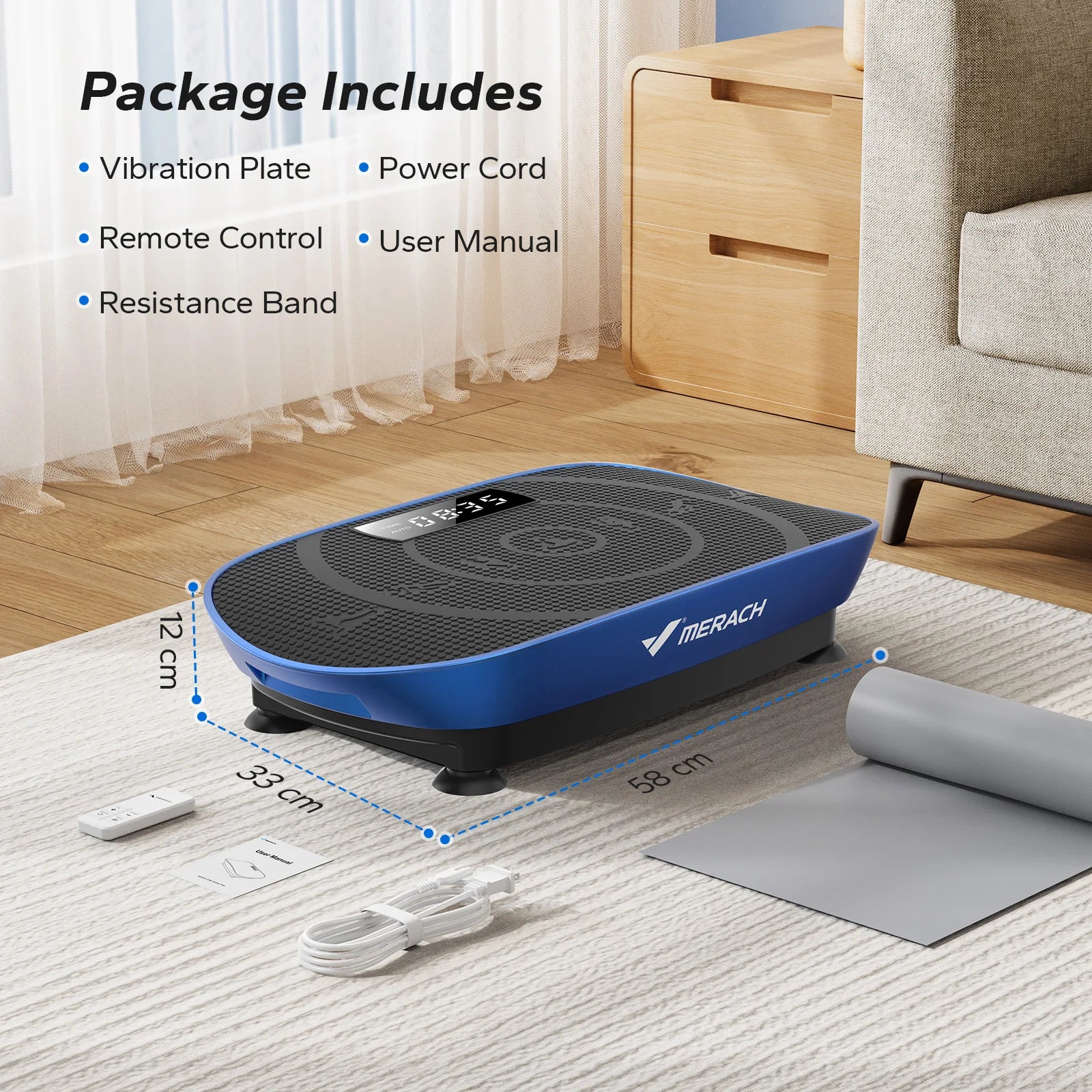 “MERACH CV30 Vibration Plate – Full Body Fitness & Weight Loss Platform