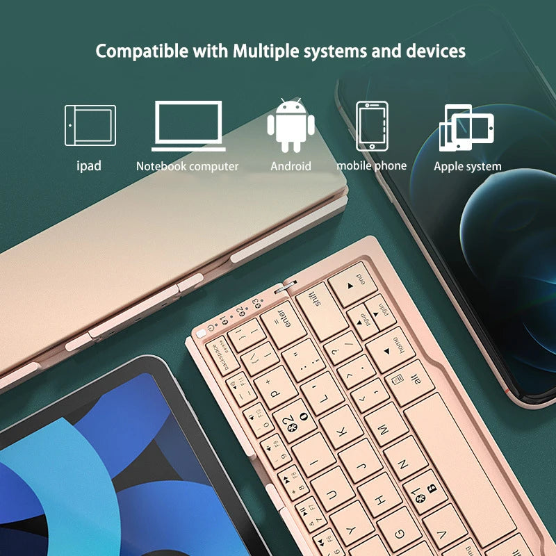 Mini Foldable Bluetooth Keyboard with Touchpad