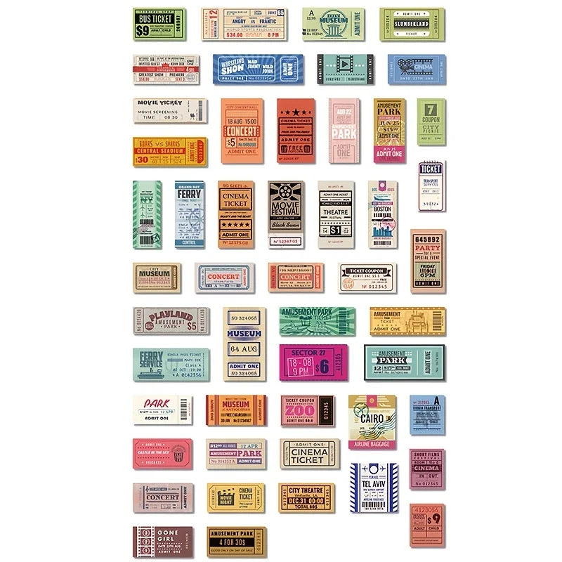 Vintage Postage Stamp Stickers (50PCS)