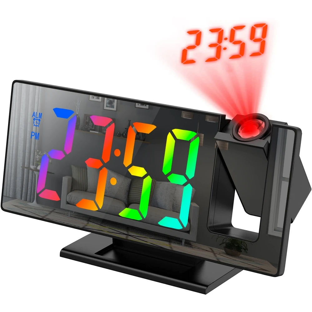 LED Projection Alarm Clock