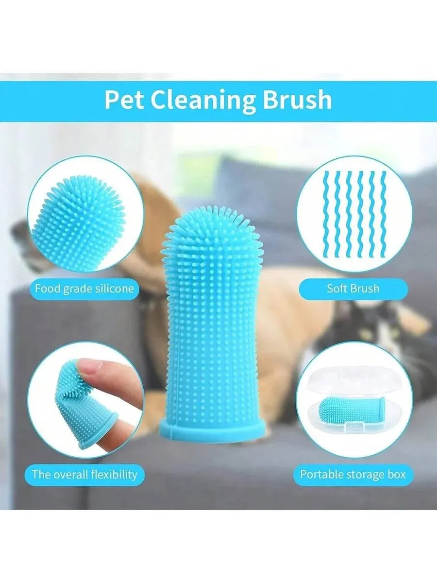 Pet Finger Toothbrush for Cats & Dogs