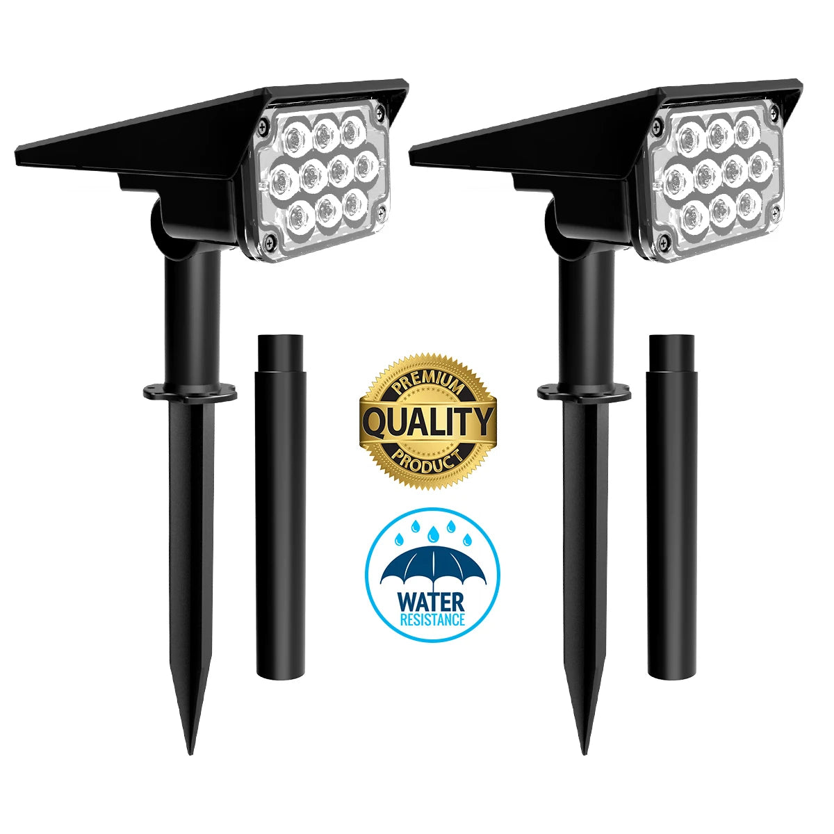 Adjustable Solar Garden Spotlight – IP65 Waterproof