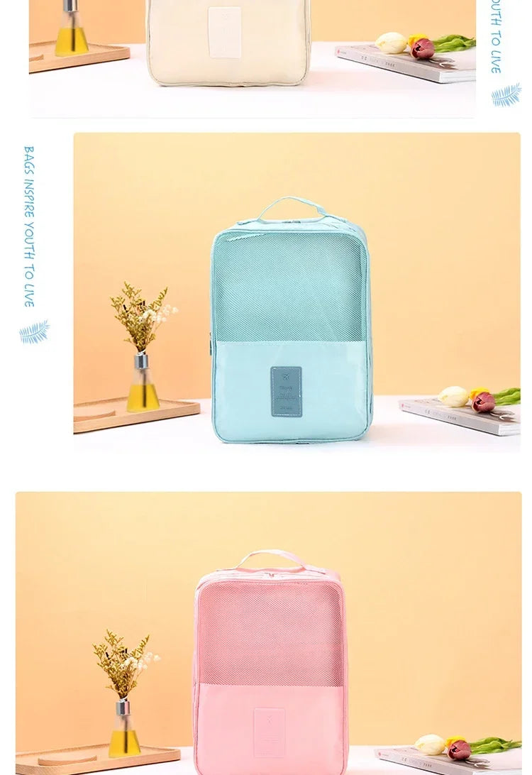 3-Layer Portable Travel Shoe Organizer Bag