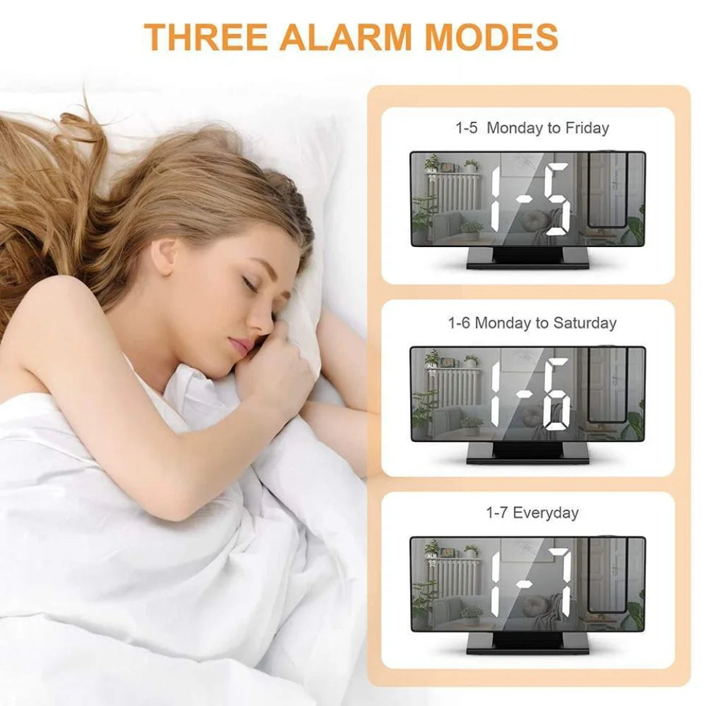 LED Projection Alarm Clock