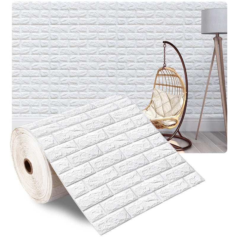 3D Brick Wall Sticker Panel (70×100cm)