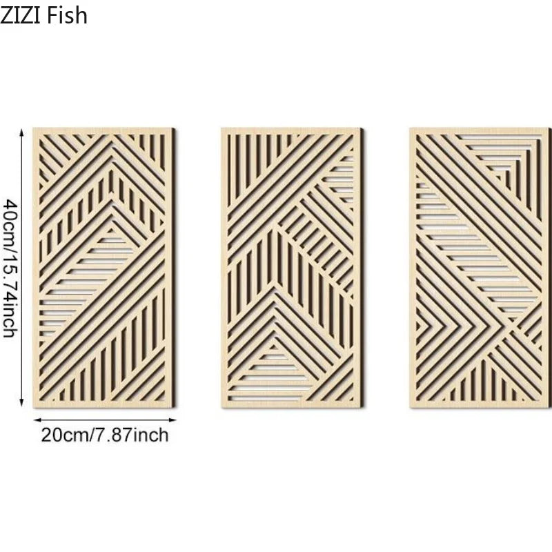 Hollow Wooden Hanging Wall Decor