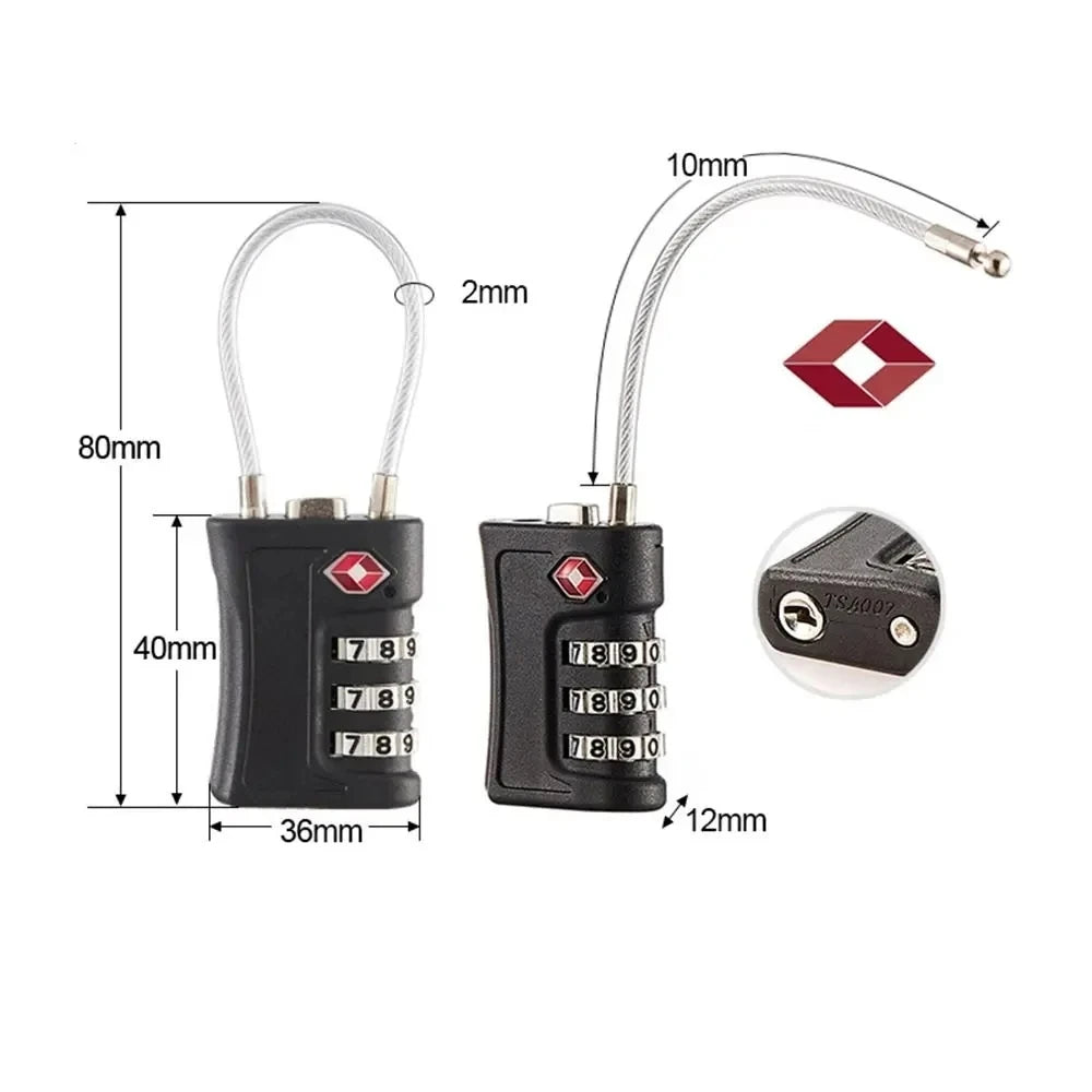 TSA 3-Digit Combination Luggage Lock