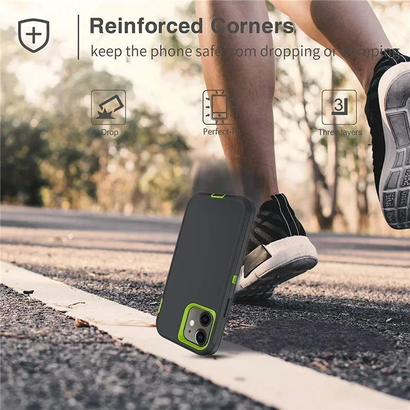 3-in-1 Military Armor iPhone Case