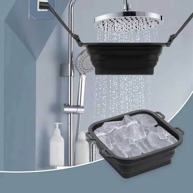 Portable Silicone Ice Bath & Multi-Use Basket