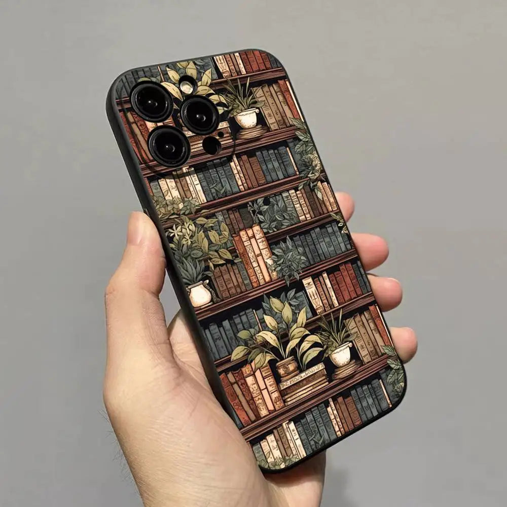 Creative Bookshelf TPU Phone Case for iPhone