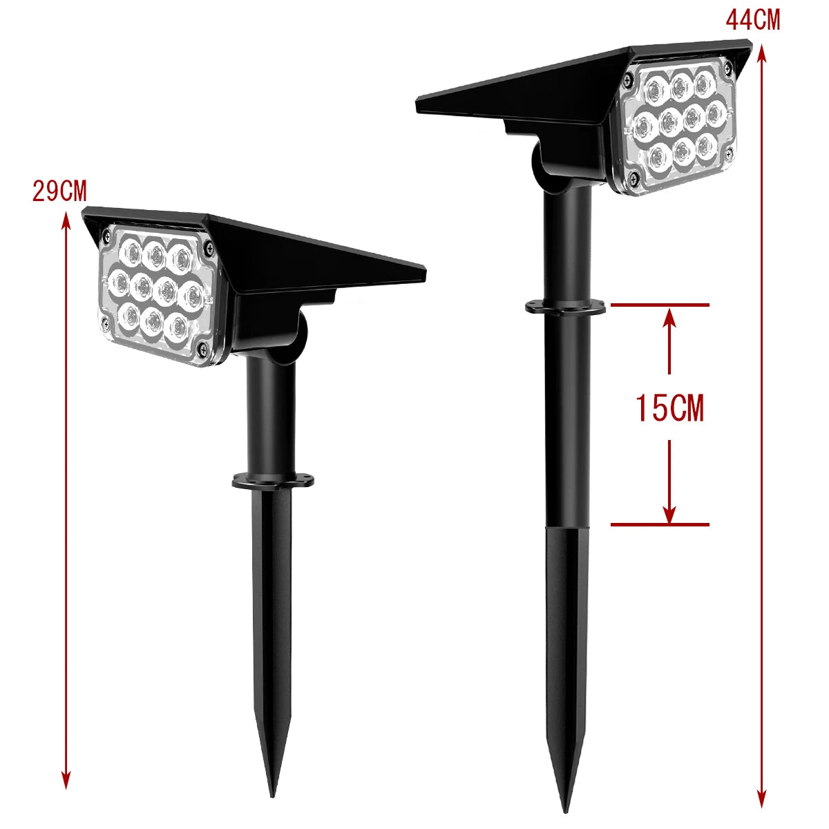 Adjustable Solar Garden Spotlight – IP65 Waterproof