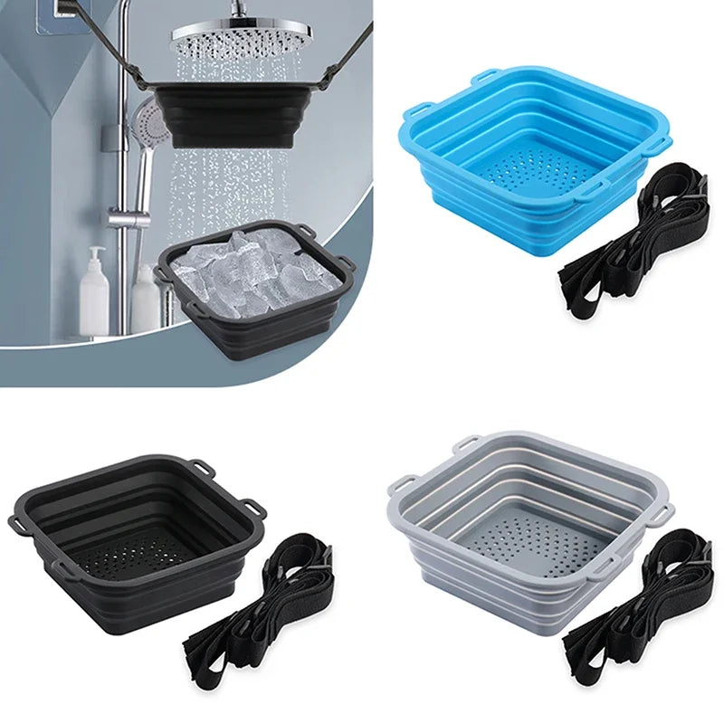 Portable Silicone Ice Bath & Multi-Use Basket