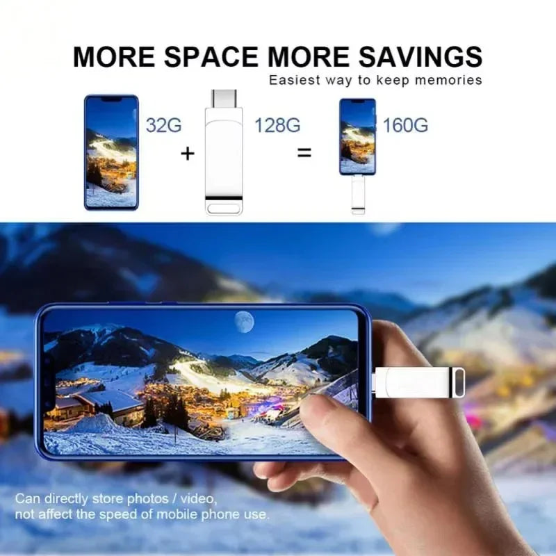 16TB USB 3.2 Type-C Metal Flash Drive