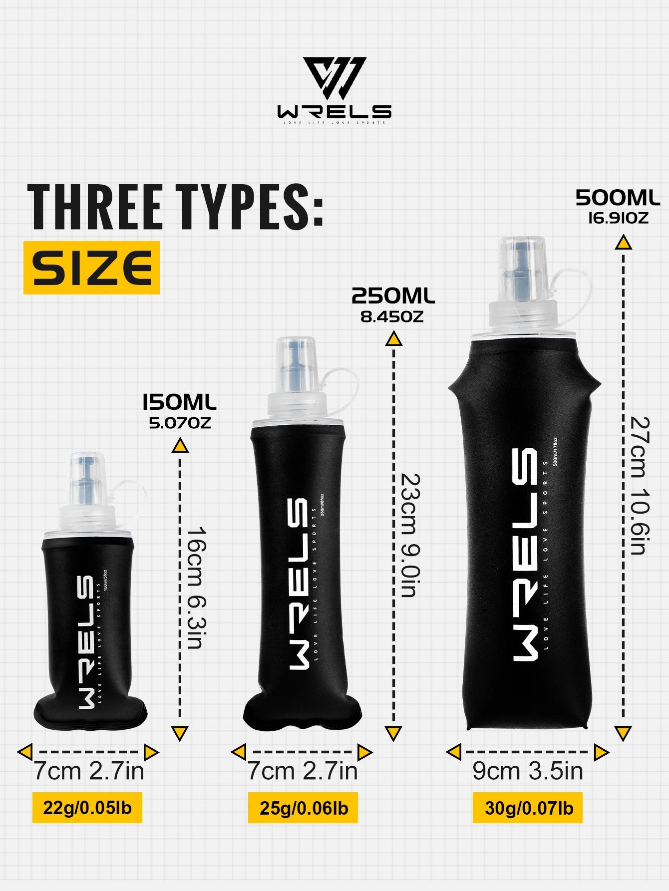 WRELS Folding TPU Water Bottle