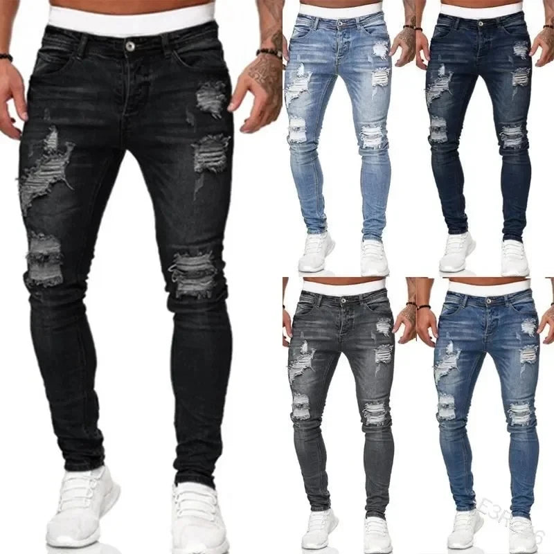 Men’s Ripped Skinny Denim Jeans