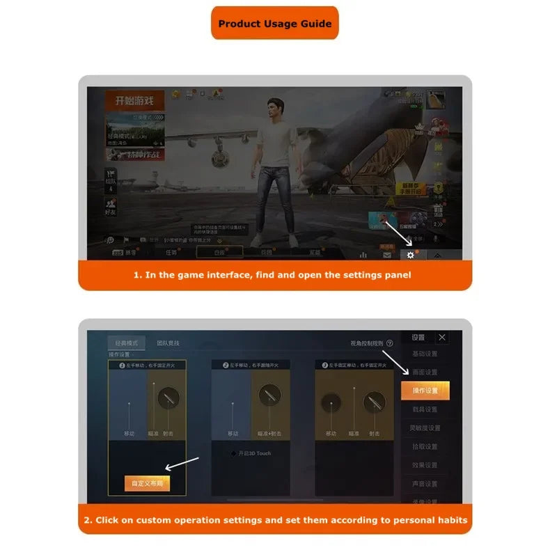 2PCS PUBG Mobile L1 R1 Game Triggers – Universal Phone Controller