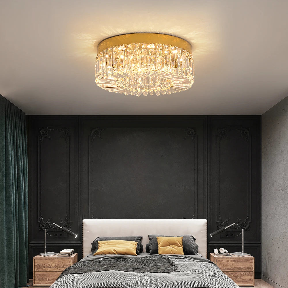 Luxury Gold Crystal LED Ceiling Chandelier