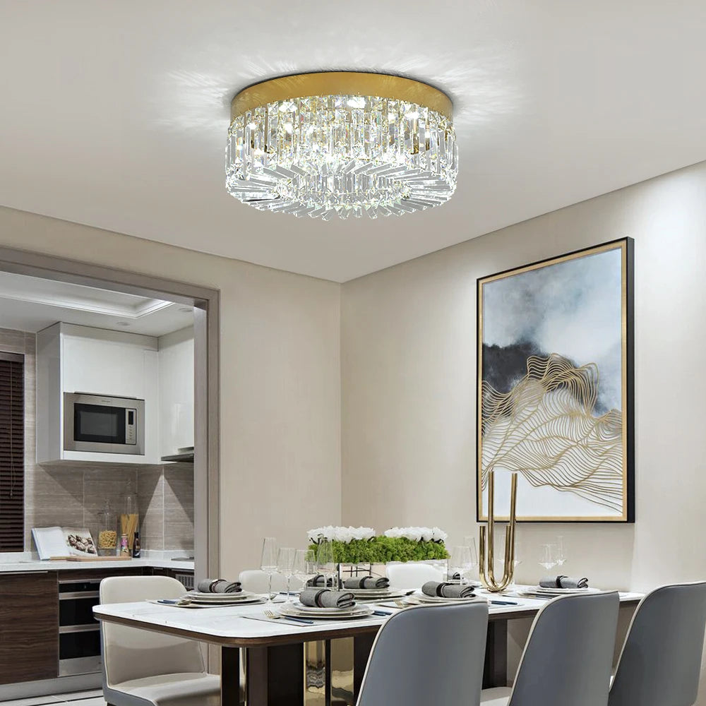 Luxury Gold Crystal LED Ceiling Chandelier