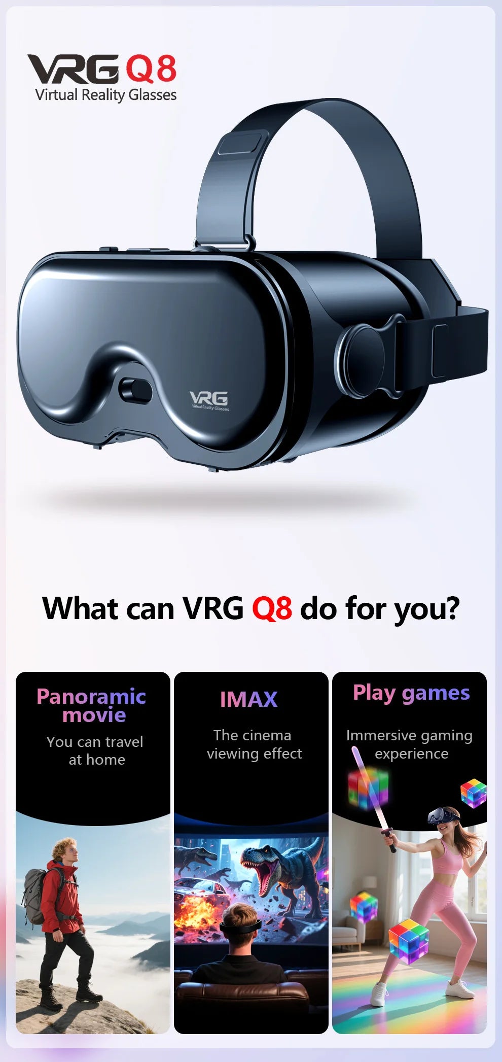3D VR Headset for iPhone & Android
