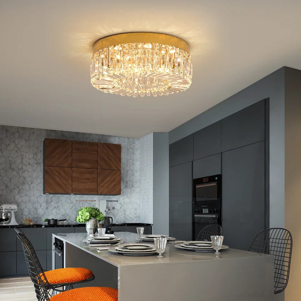 Luxury Gold Crystal LED Ceiling Chandelier