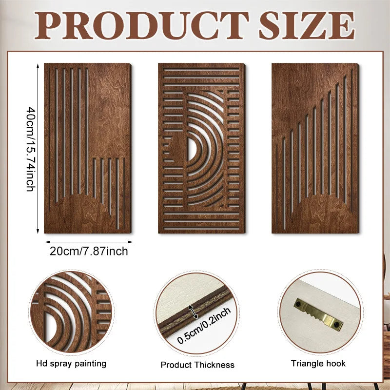 Hollow Wooden Hanging Wall Decor