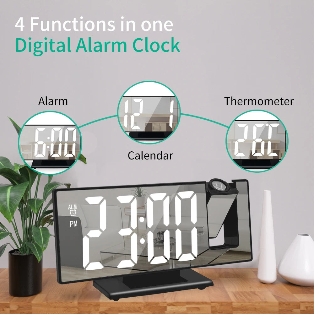 LED Projection Alarm Clock