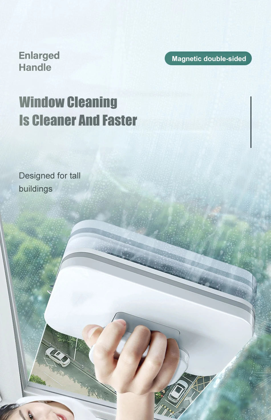 Magnetic Double-Sided Window Cleaner