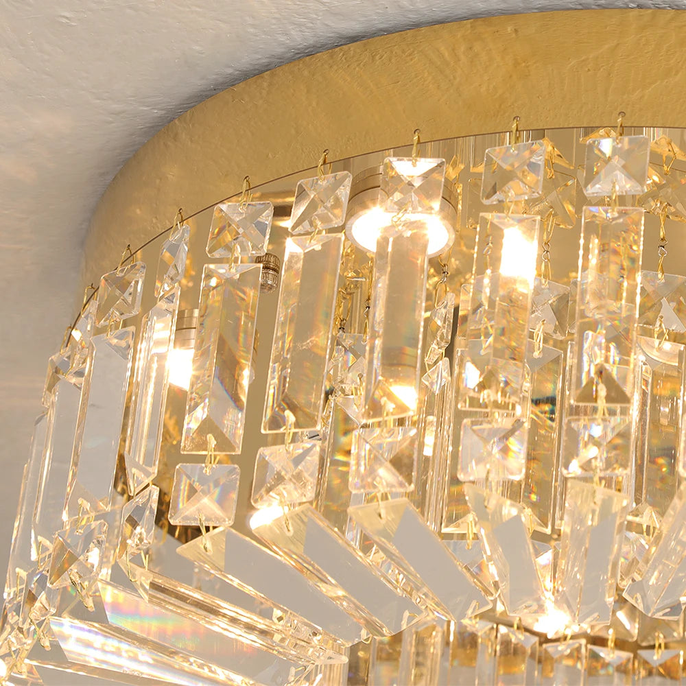Luxury Gold Crystal LED Ceiling Chandelier