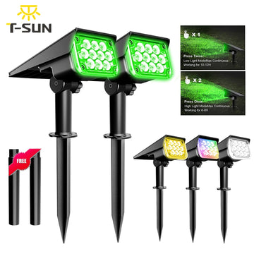 Adjustable Solar Garden Spotlight – IP65 Waterproof