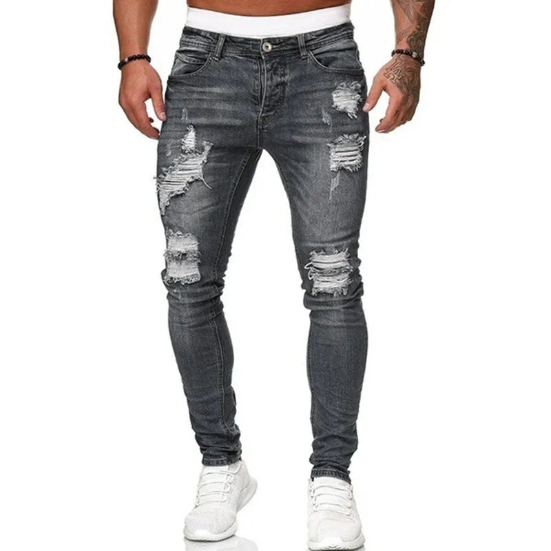 Men’s Ripped Skinny Denim Jeans