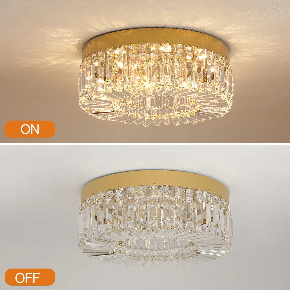 Luxury Gold Crystal LED Ceiling Chandelier
