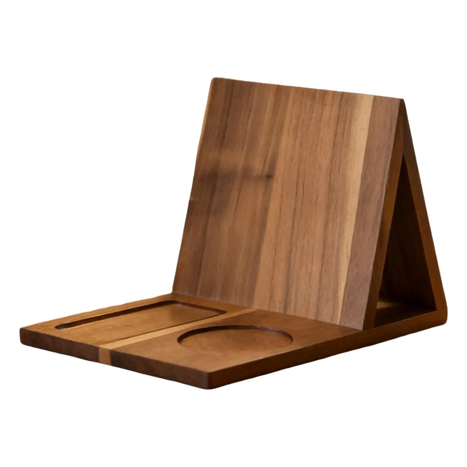 Wooden Book Stand with Cup Holder