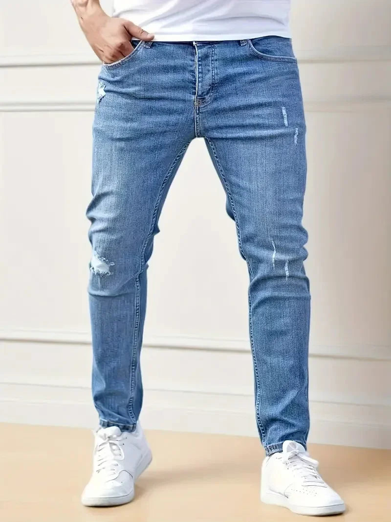 Men’s Slim Fit Cargo Denim Jeans