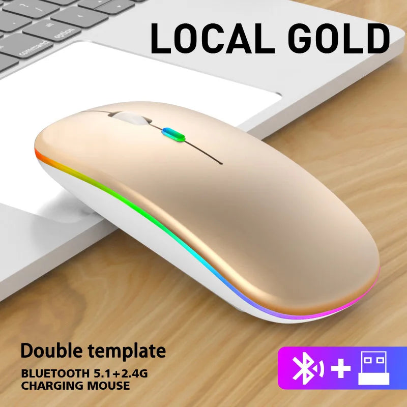 Dual Mode Wireless RGB Rechargeable Mouse