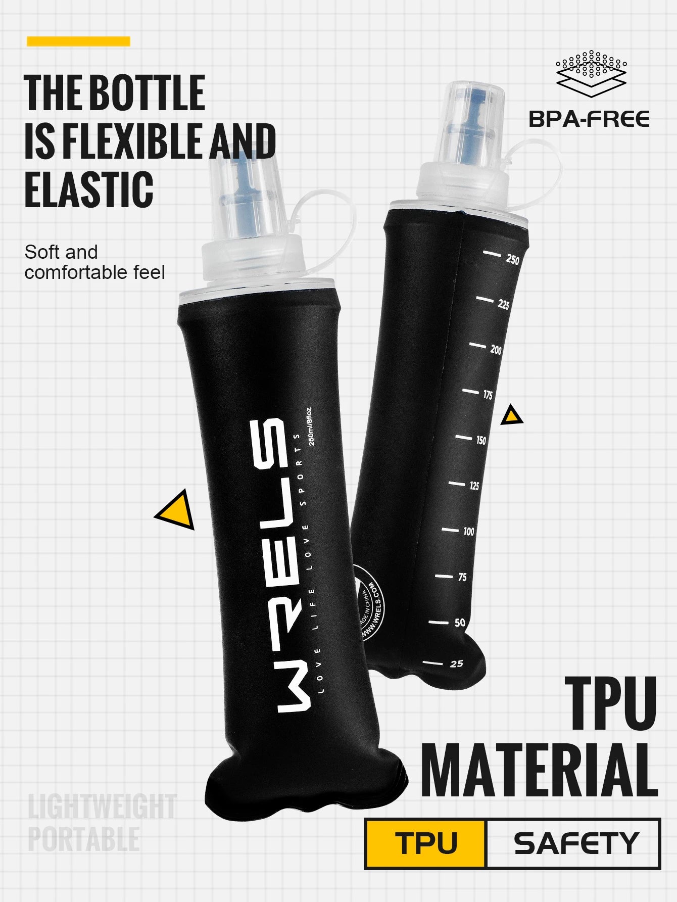WRELS Folding TPU Water Bottle