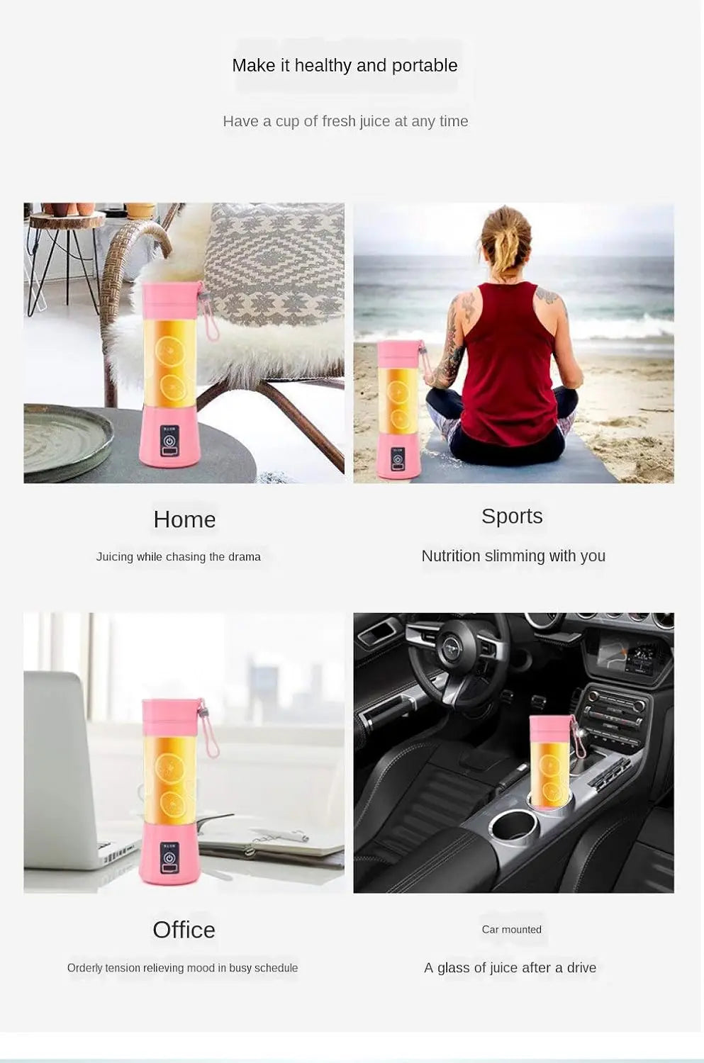 Portable USB Rechargeable Blender Juicer