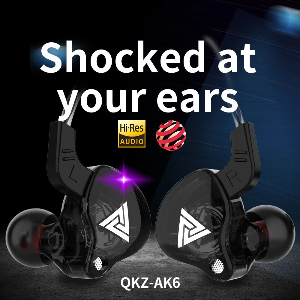 QKZ AK6 HiFi Stereo In-Ear Earphones with Mic