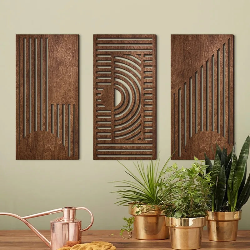 Hollow Wooden Hanging Wall Decor