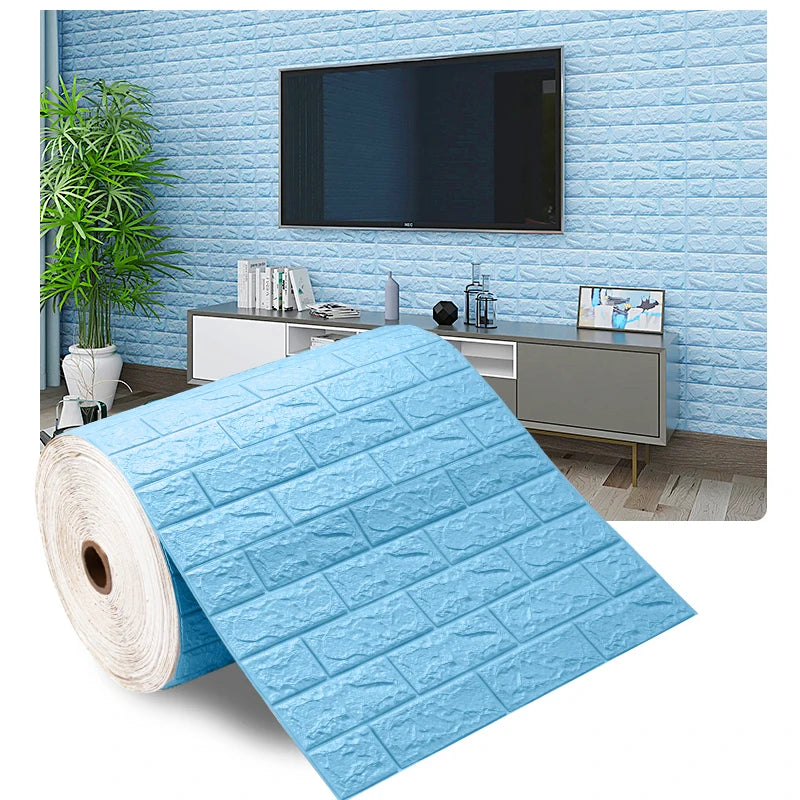 3D Brick Wall Sticker Panel (70×100cm)