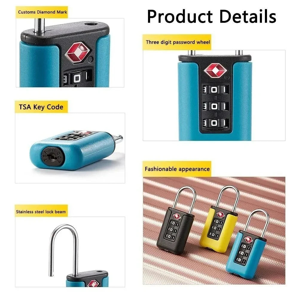 TSA 3-Digit Combination Luggage Lock