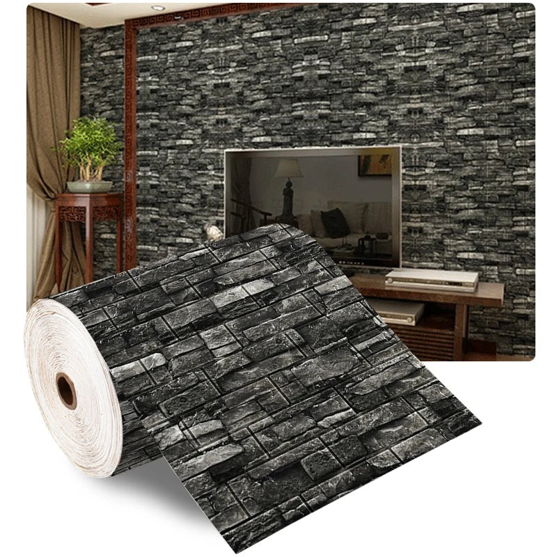 3D Brick Wall Sticker Panel (70×100cm)