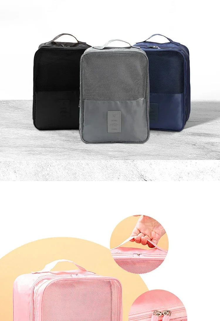 3-Layer Portable Travel Shoe Organizer Bag