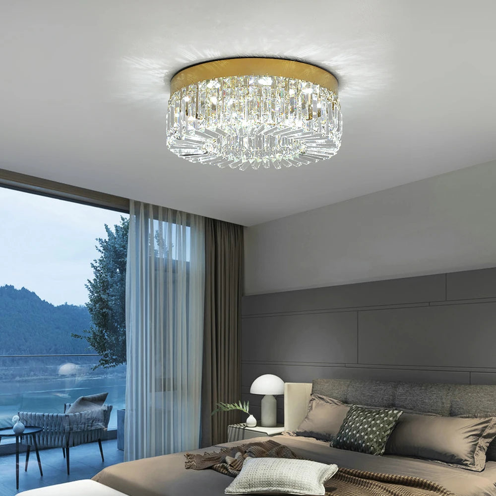 Luxury Gold Crystal LED Ceiling Chandelier