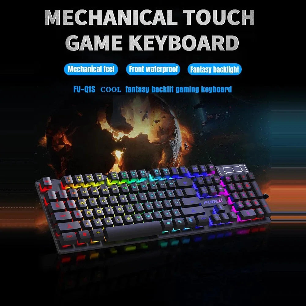 RGB Wired Gaming Keyboard – 104 Keys