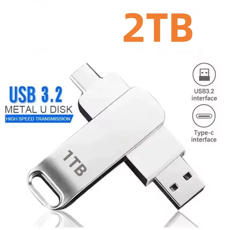 16TB USB 3.2 Type-C Metal Flash Drive
