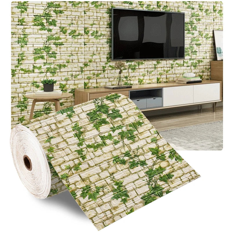 3D Brick Wall Sticker Panel (70×100cm)