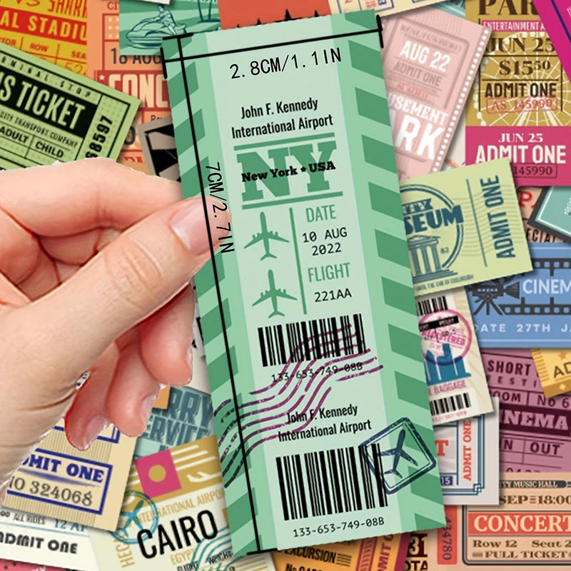 Vintage Postage Stamp Stickers (50PCS)