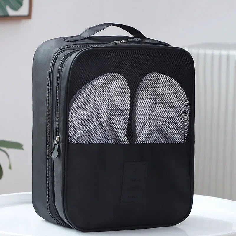 3-Layer Portable Travel Shoe Organizer Bag