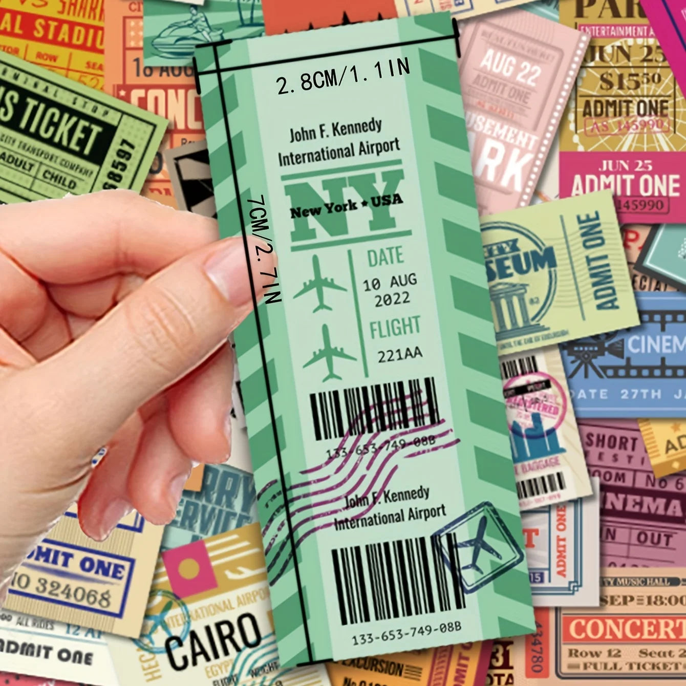 Vintage Postage Stamp Stickers (50PCS)