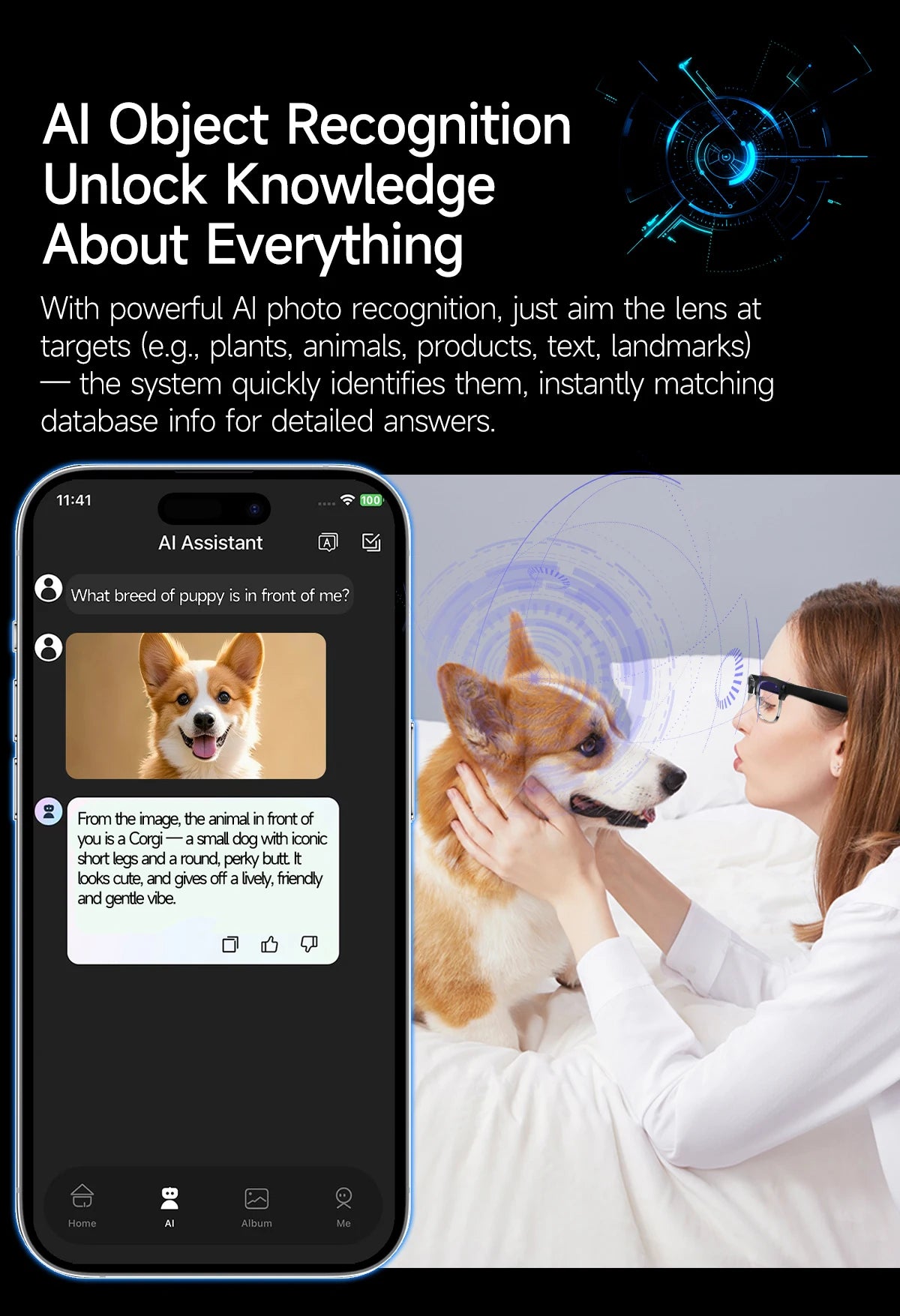 AI Smart Glasses with 4K Camera
